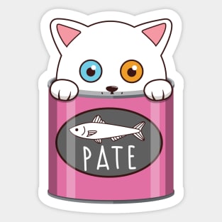 Cute Cat Pate Sticker